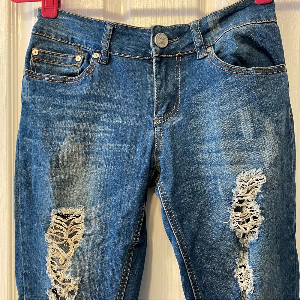 Indigo Rein 💙 distressed skinny jeans size 5 (juniors) - Picture 1 of 5